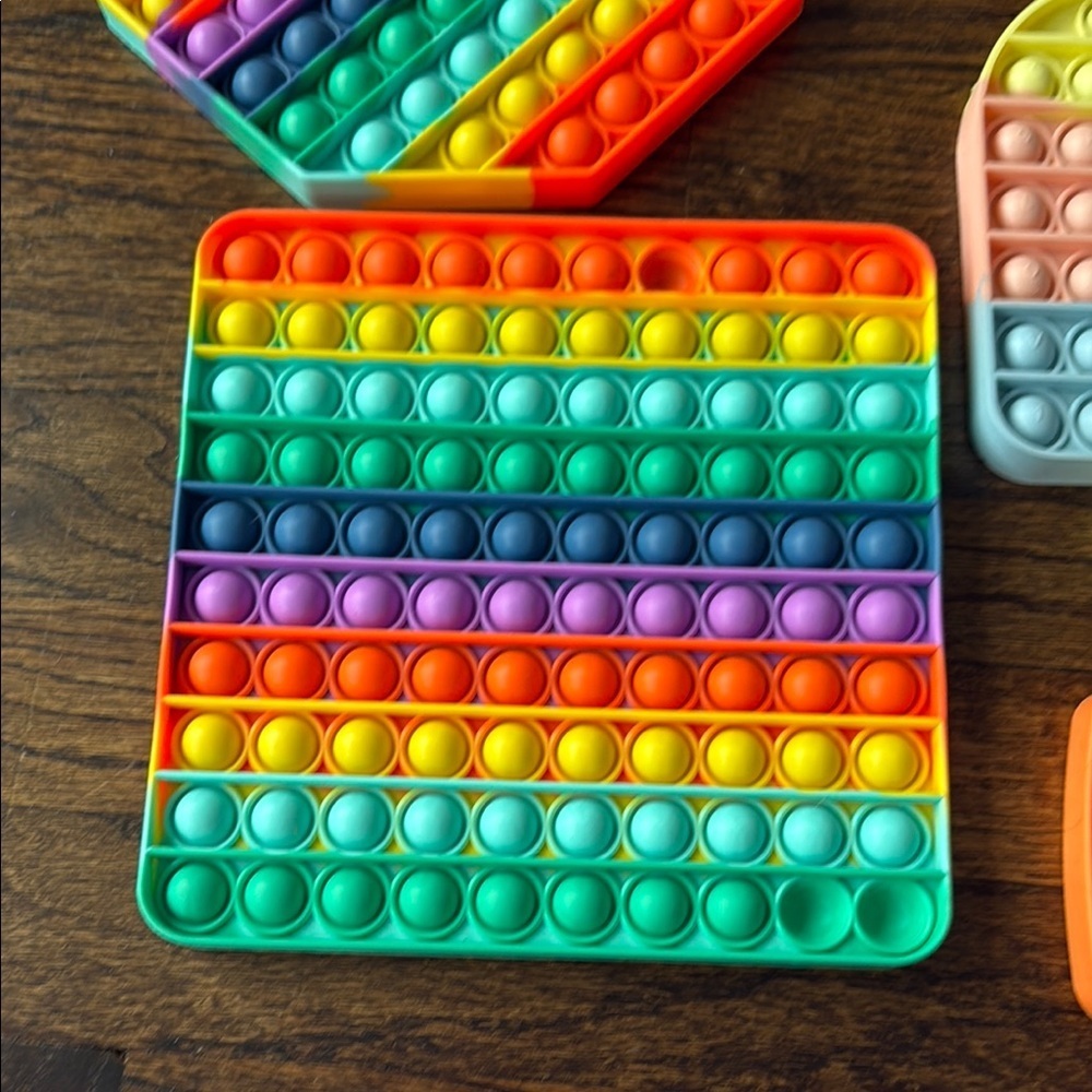Rainbow Pop It Fidget Toy Set - Picture 6 of 8
